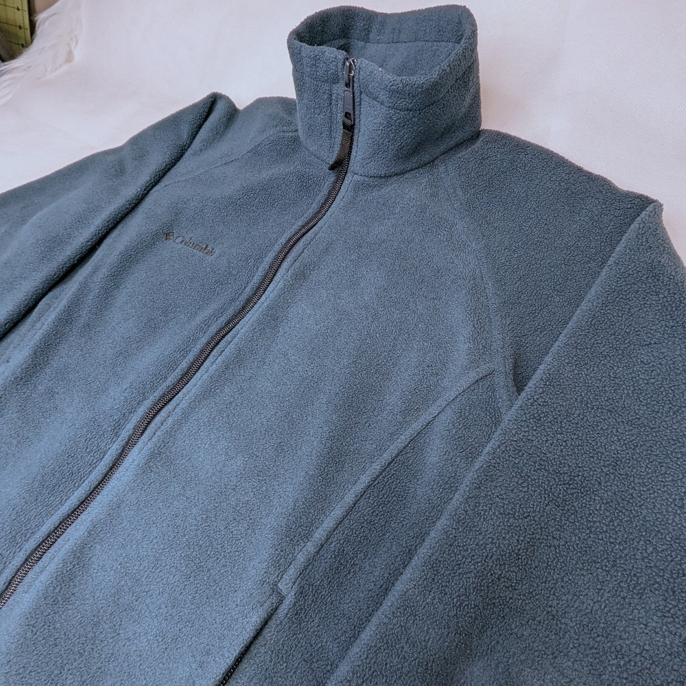 Columbia Fleece Jacket Zip Front Mock Neck Warm Jacket - Picture 4 of 12